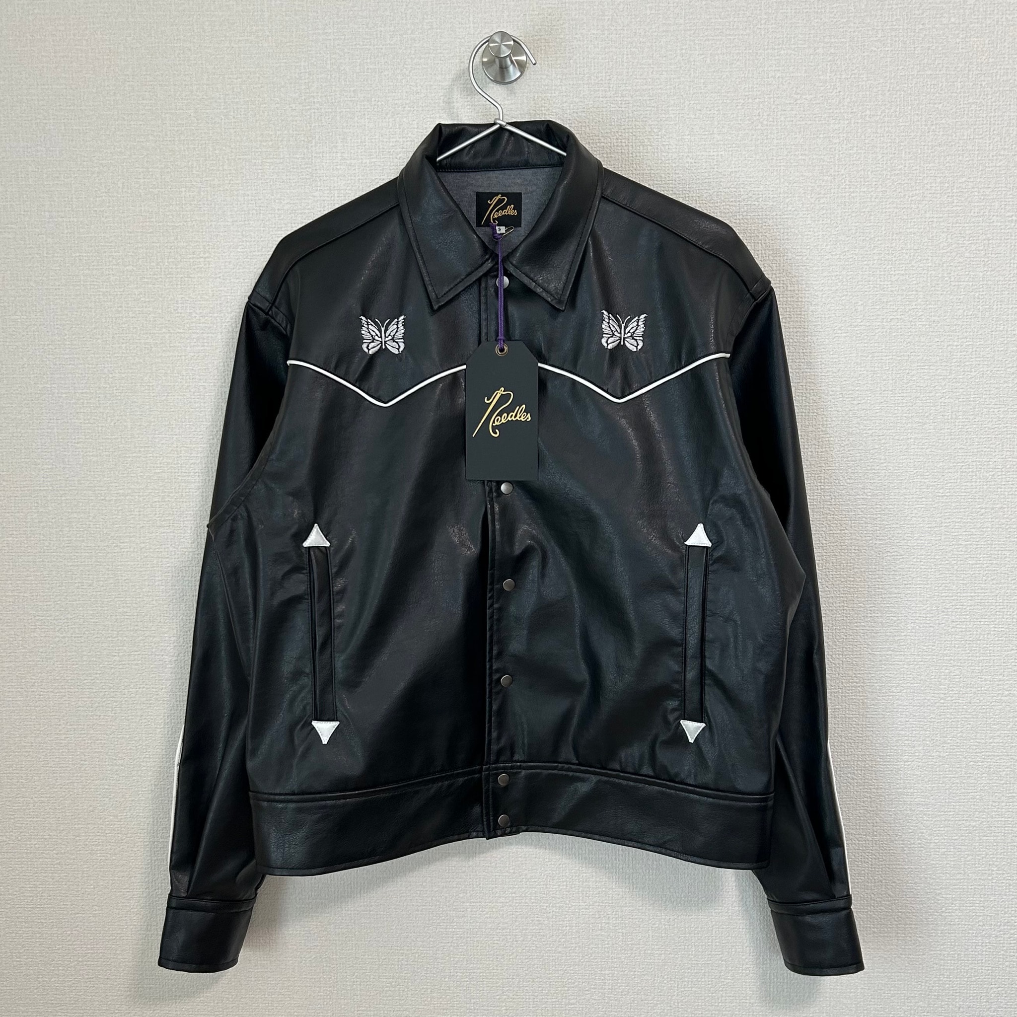 NEEDLES x NUBIAN Piping Cowboy Jacket - Synthetic Leather (Exclusive) "Black"