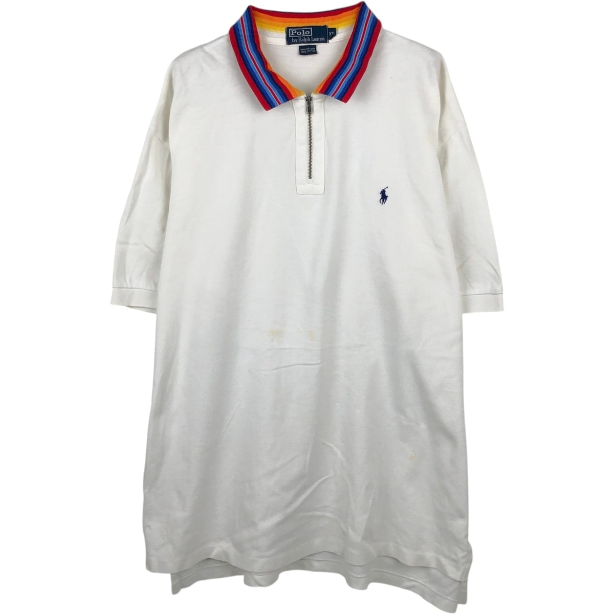 古着 ラルフローレン Ralph Lauren POLO by Ralph Lauren ハーフジップ 半袖 ポロシャツ メンズXL相当/eaa648921