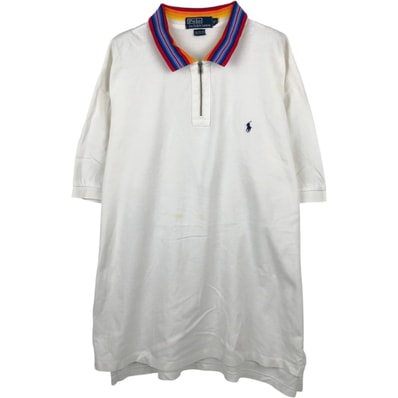 古着 ラルフローレン Ralph Lauren POLO by Ralph Lauren ハーフジップ 半袖 ポロシャツ メンズXL相当/eaa648921