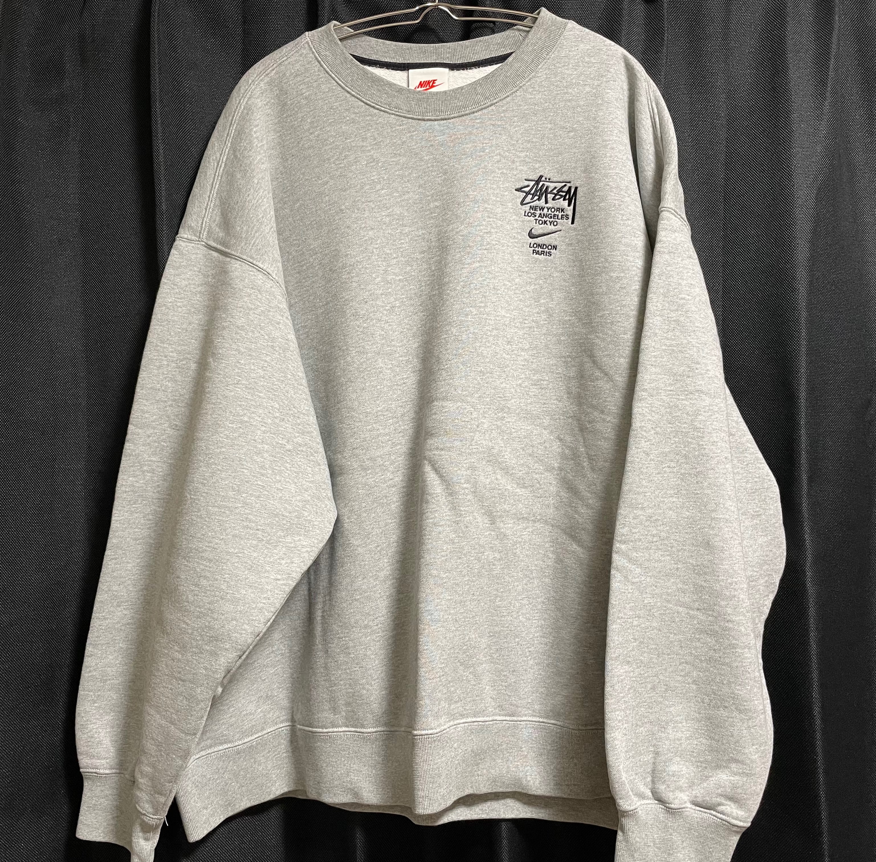 Nike x Stussy International Crewneck Sweatshirt (US Size) "Grey" DC4198-050