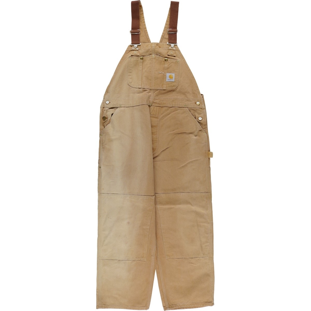 古着 ビッグサイズ カーハート Carhartt ダブルニー ダック オーバーオール USA製 メンズw40相当/eaa613578