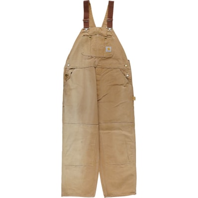 古着 ビッグサイズ カーハート Carhartt ダブルニー ダック オーバーオール USA製 メンズw40相当/eaa613578