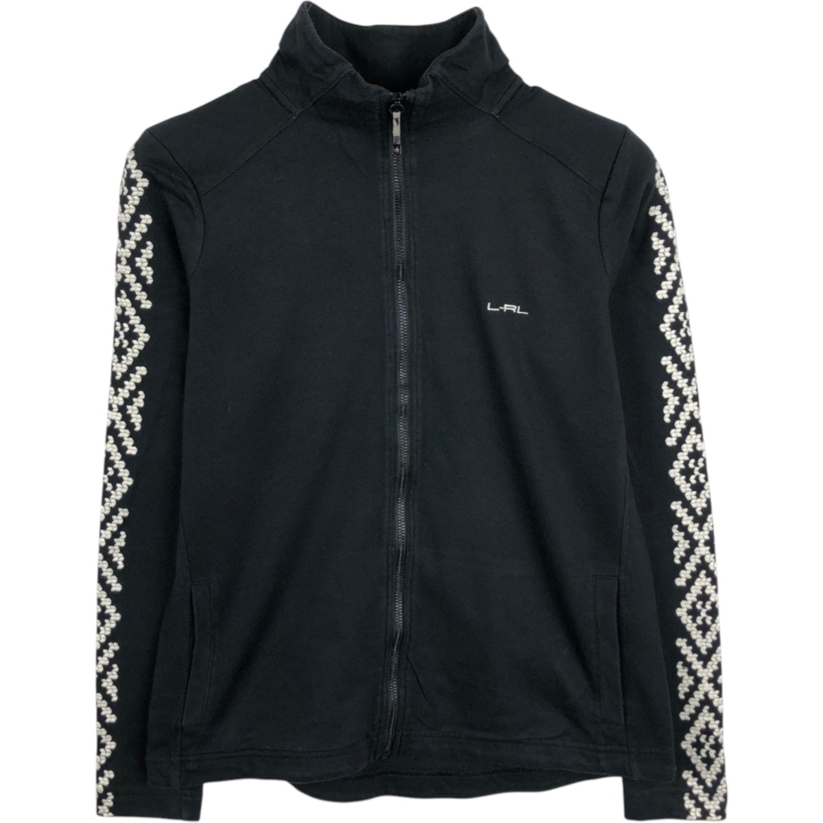 古着 ラルフローレン Ralph Lauren L-RL LAUREN ACTIVE ネイティブ柄 フルジップスウェットシャツ トレーナー レディースM相当/eaa683084