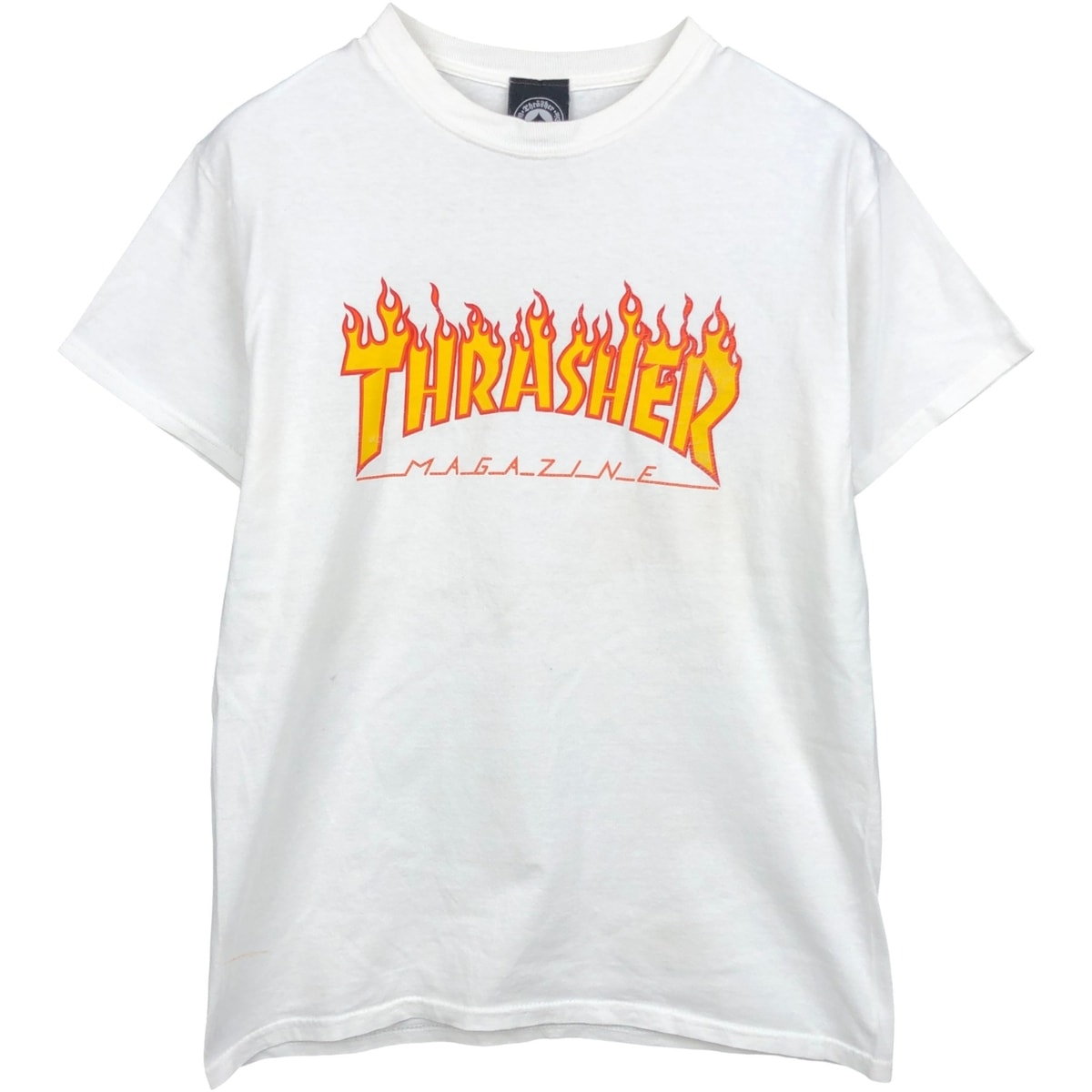 古着 スラッシャー THRASHER ファイヤーパターン ロゴプリントTシャツ メンズM相当/eaa638945