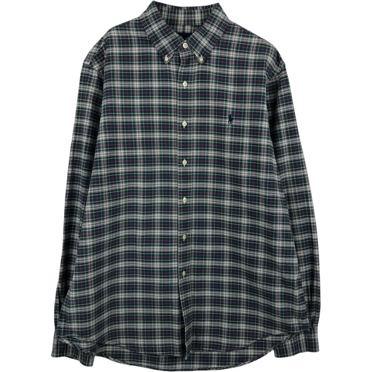古着 ラルフローレン Ralph Lauren 長袖 ボタンダウンチェックシャツ メンズL相当/eaa634806