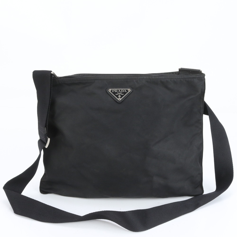 ■美品 プラダ テスート ナイロントライアングルロゴショルダーバッグ