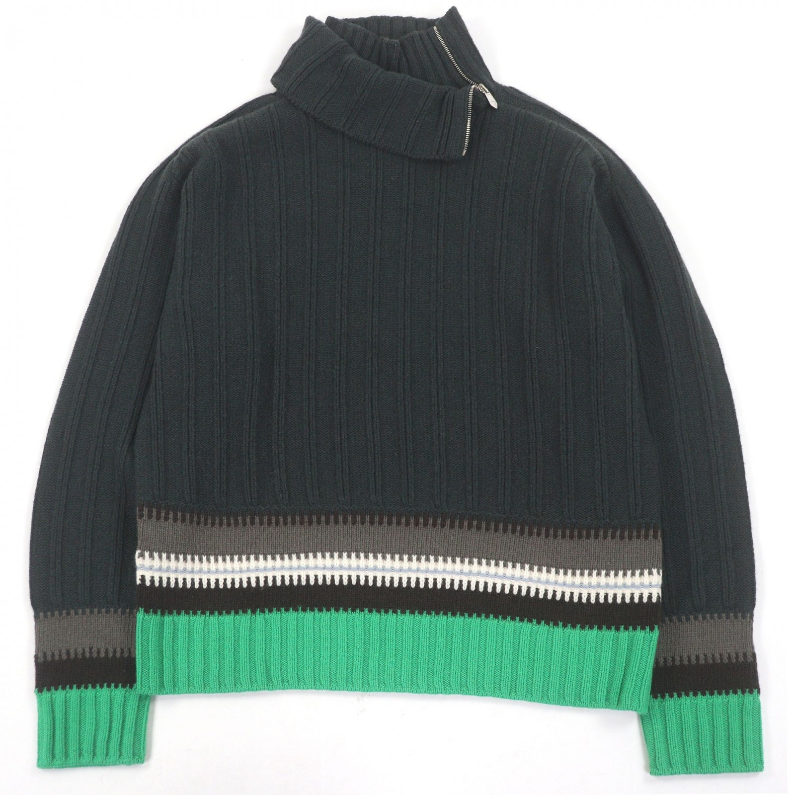 極美品 エルメス セーター グリーン メンズ M