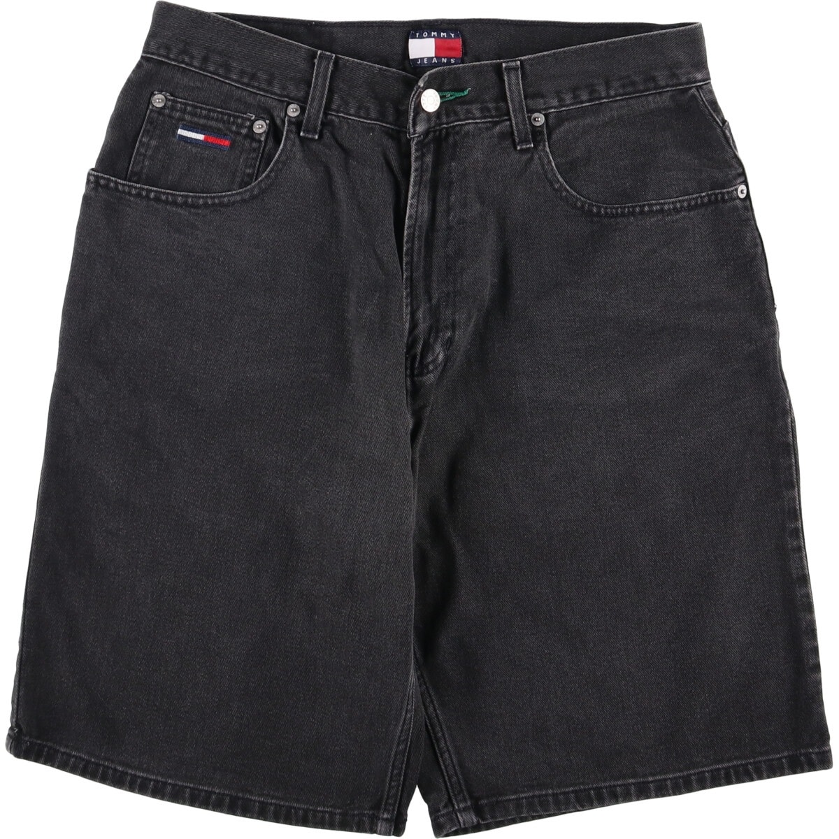 古着 90年代~ トミーヒルフィガー TOMMY HILFIGER JEANS ブラックデニムショーツ ハーフパンツ メンズw32相当 ヴィンテージ/eaa577400
