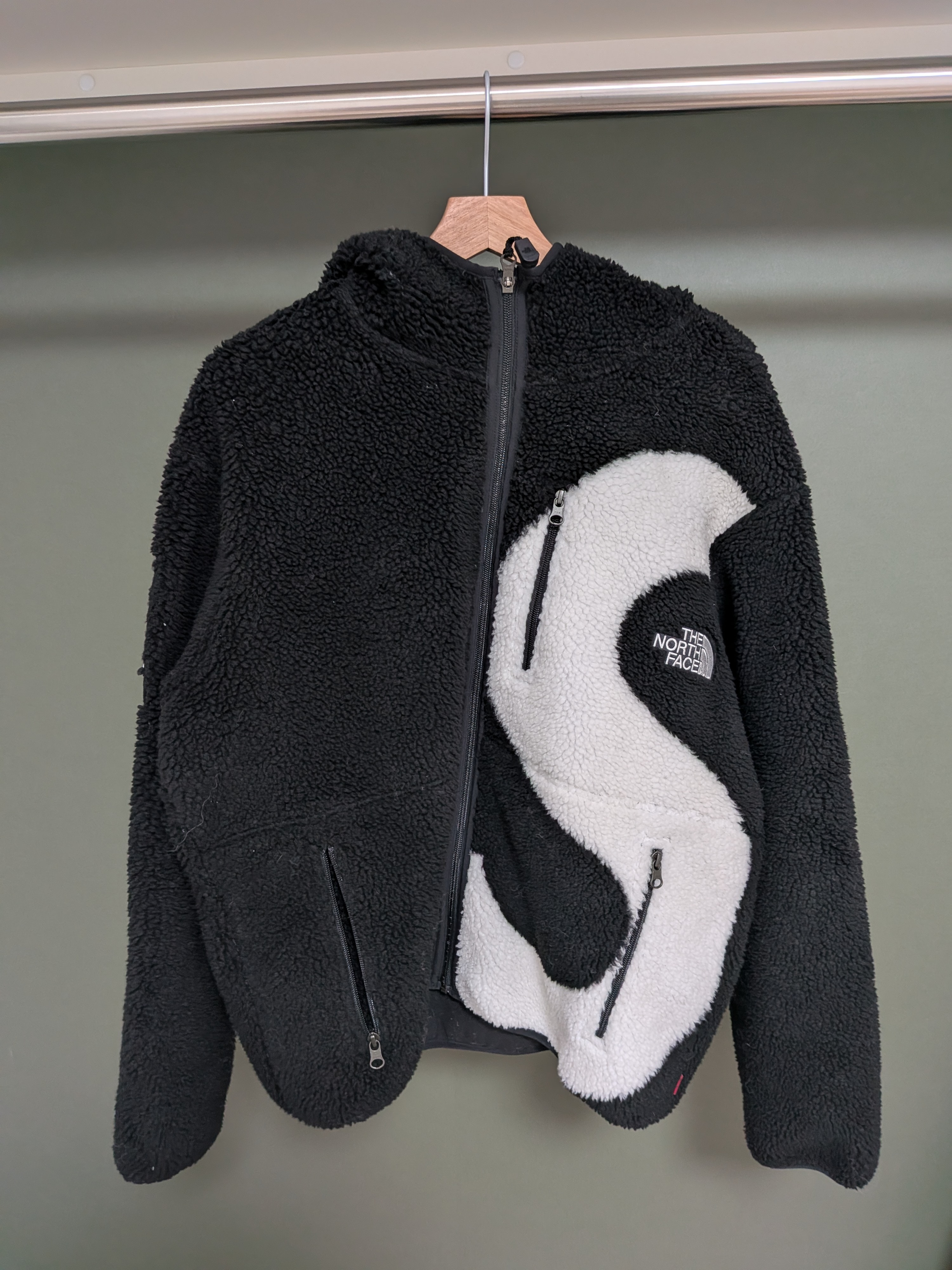 Supreme x The North Face S Logo Hooded Fleece Jacket "Black"