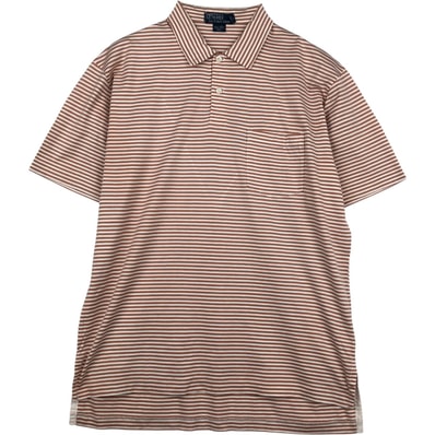 古着 ラルフローレン Ralph Lauren POLO by Ralph Lauren 半袖 ボーダー ポロシャツ メンズM相当/eaa643560