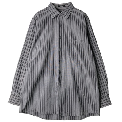 古着 90~00年代 カルバンクライン Calvin klein マルチストライプ 長袖 コットンストライプシャツ メンズL相当 ヴィンテージ/eaa609186