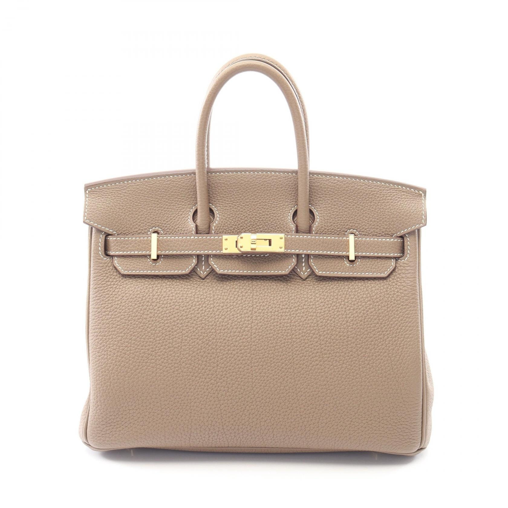 エルメス HERMES バーキン25 ハンドバッグ バッグ レザー トゴ トゴ エトゥープ Y刻印(2020年製造) レディース ベージュ系 【中古】