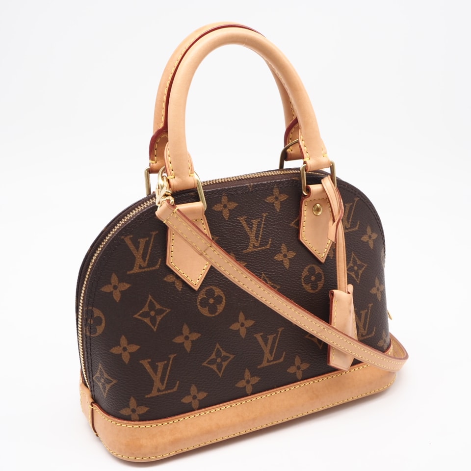 LOUIS VUITTON ルイ・ヴィトン モノグラム アルマBB M53152 2wayハンドバッグ ベージュ ブラウン マルチカラー コーティングキャンバス ヌメ革 レディース