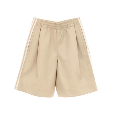 adidas Faux Leather Adicolor Three Stripes Shorts "Wonder Beige"