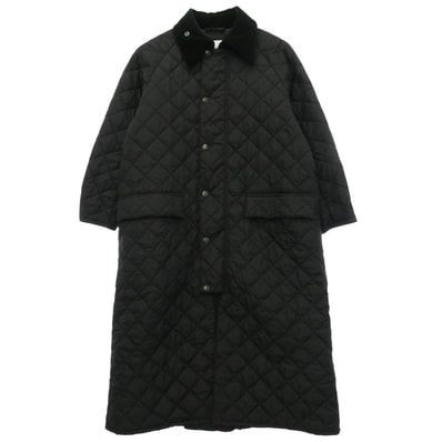 Barbour バブアー 2102378 NEW BURGHLEY QUILT ニューバレー キルティング コート ブラック系 36【中古】