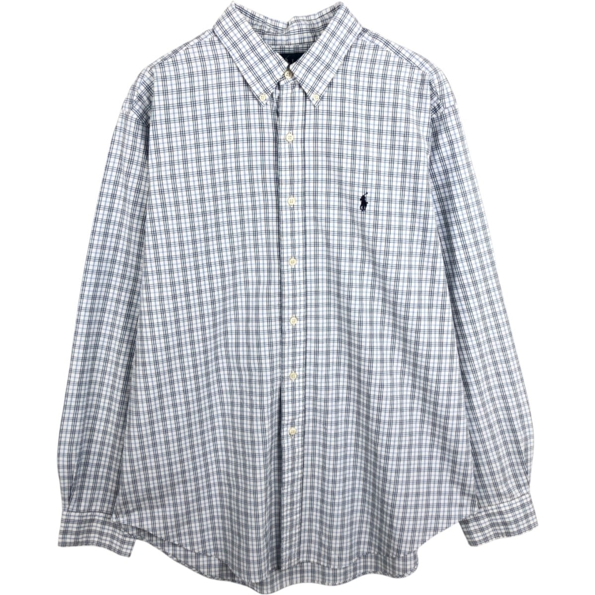 古着 ラルフローレン Ralph Lauren CLASSIC FIT 長袖 ボタンダウンチェックシャツ メンズXL相当/eaa678008