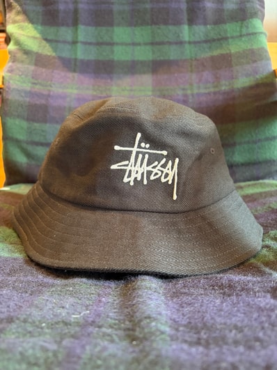 STUSSY バケットハット L/XLサイズ 黒