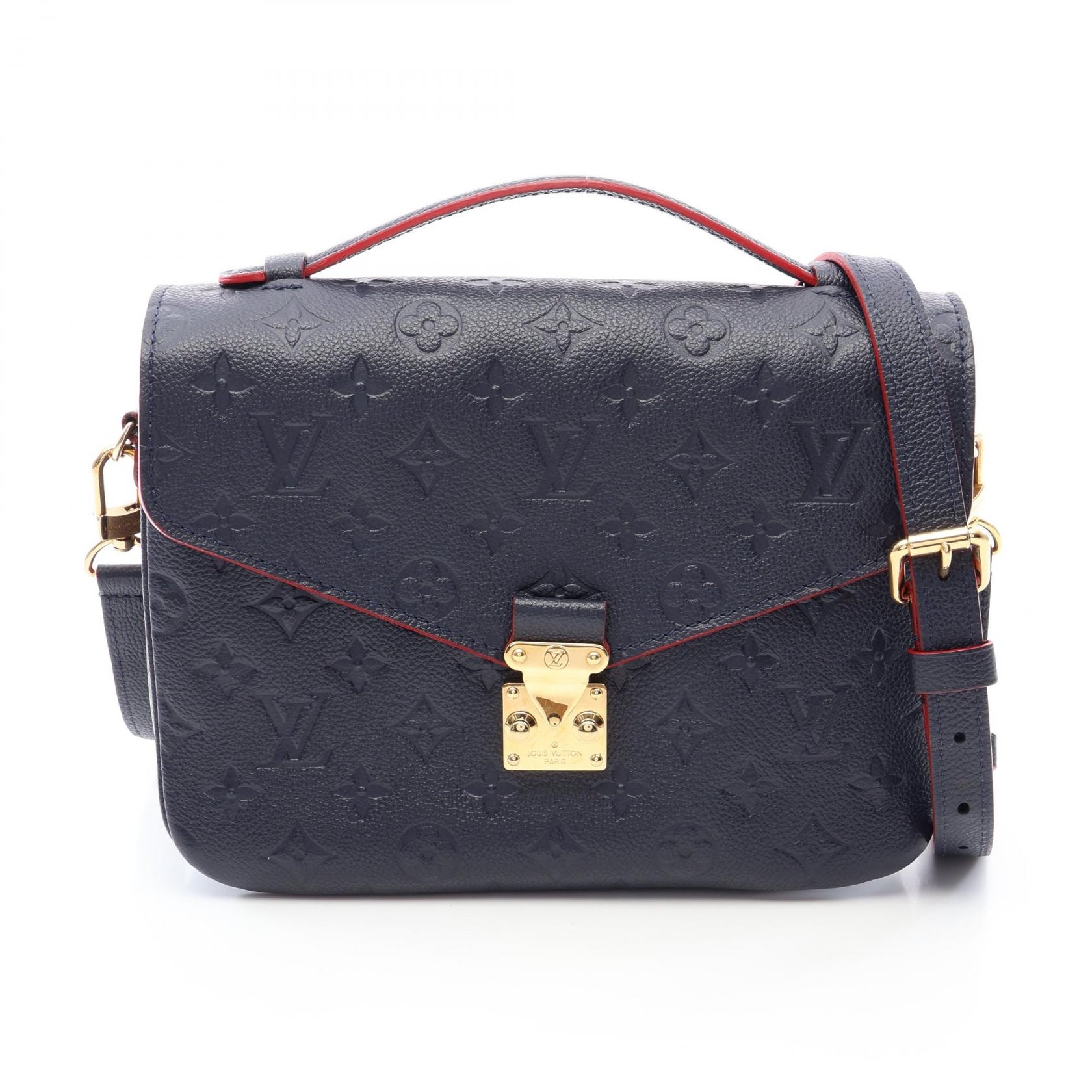 ルイ・ヴィトン LOUIS VUITTON ポシェット メティス 2WAY ハンドバッグ バッグ レザー モノグラム・アンプラント マリーヌルージュ レディース ネイビー系 M44071 【中古】