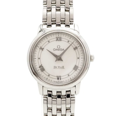 【6wdd0320】オメガ デ・ヴィル 424.10.27.60.04.001 白文字盤【中古】腕時計 レディース