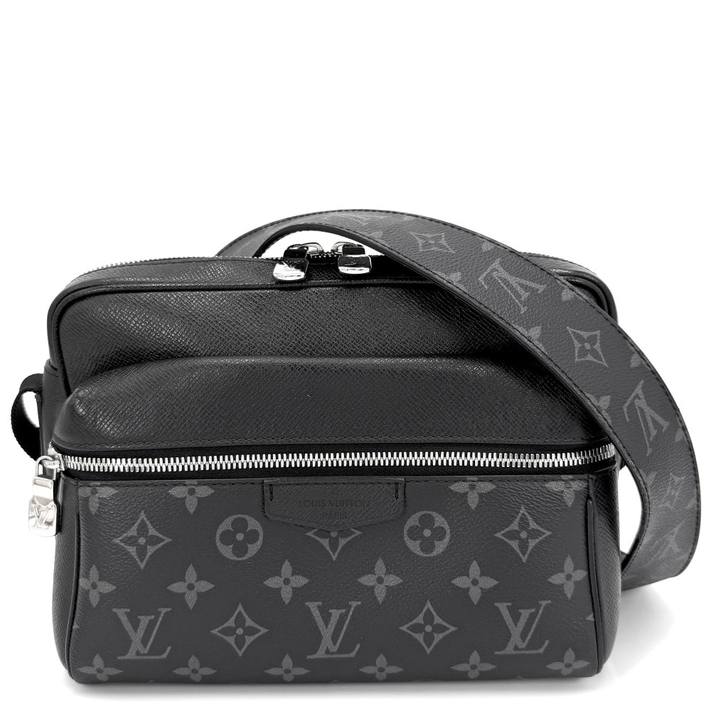 LOUIS VUITTON ルイヴィトン ショルダーバッグ タイガラマ アウトドアメッセンジャーPM 斜め掛け モノグラムエクリプス M30233    ブラック 黒 シルバー金具 メンズ【中古品】