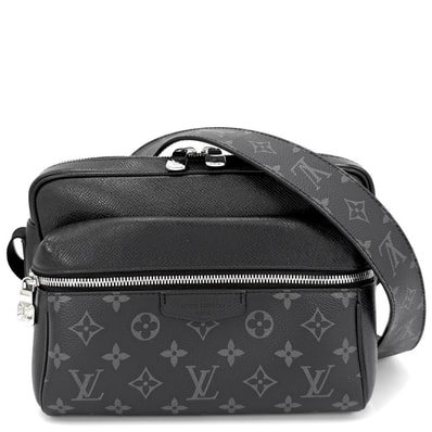 LOUIS VUITTON ルイヴィトン ショルダーバッグ タイガラマ アウトドアメッセンジャーPM 斜め掛け モノグラムエクリプス M30233 ブラック 黒 シルバー金具 メンズ【中古品】