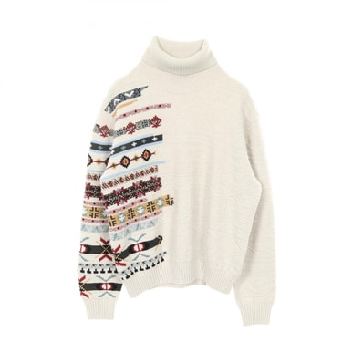 エルメス HERMES ニット 衣料品 トップス ウール カシミヤ メンズ グレー系 / マルチカラー 【中古】