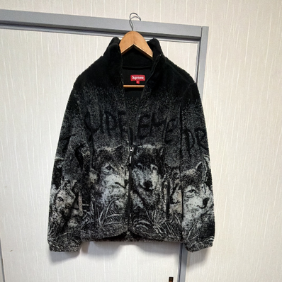 Supreme Wolf Fleece Jacket "Black"