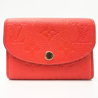 Louis Vuitton Rosalie Coin Purse Monogram Empreinte Leather "Tonic Orange"