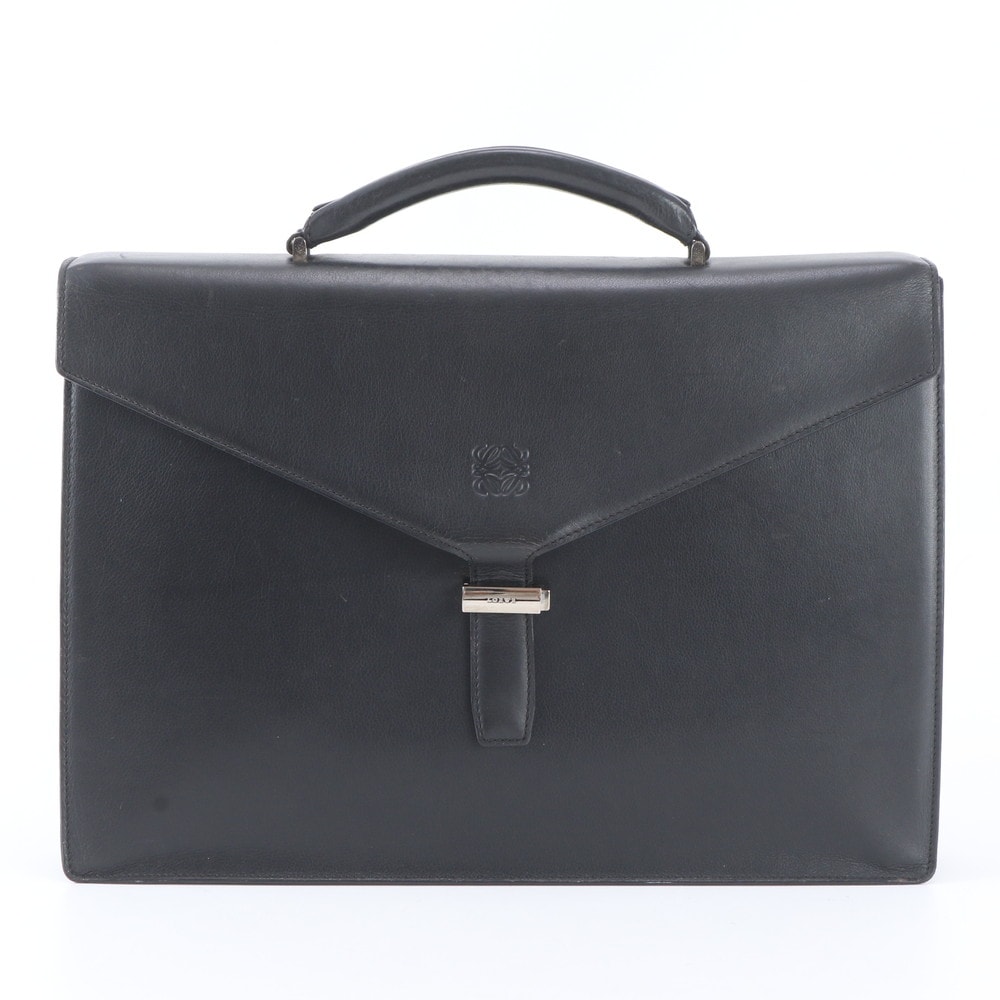 ■美品 ロエベ アナグラムビジネス バッグ レザー