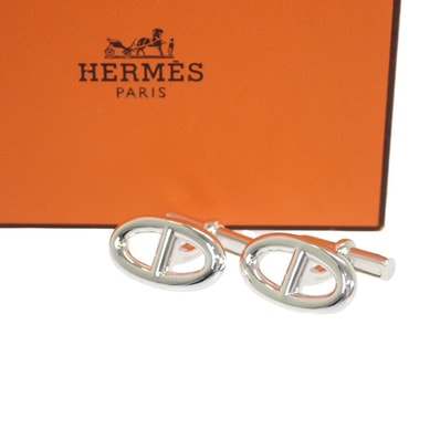 エルメス HERMES シェーヌダンクル カフリンク 定番 メンズ【Aランク】