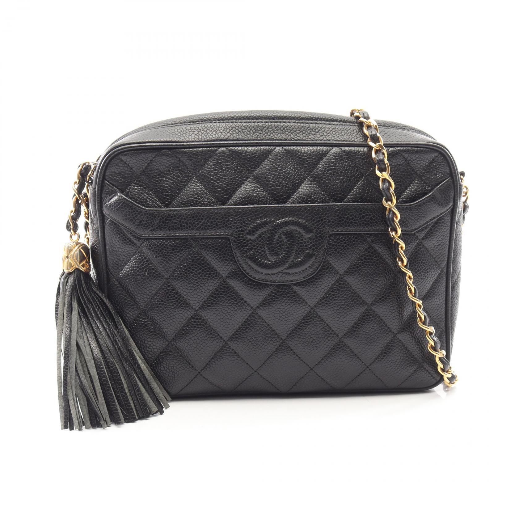 シャネル CHANEL マトラッセ タッセル ショルダーバッグ バッグ キャビアスキン(グレインドカーフ) レディース ブラック系 【中古】