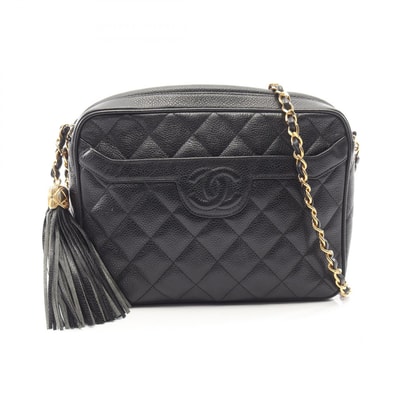 シャネル CHANEL マトラッセ タッセル ショルダーバッグ バッグ キャビアスキン(グレインドカーフ) レディース ブラック系 【中古】