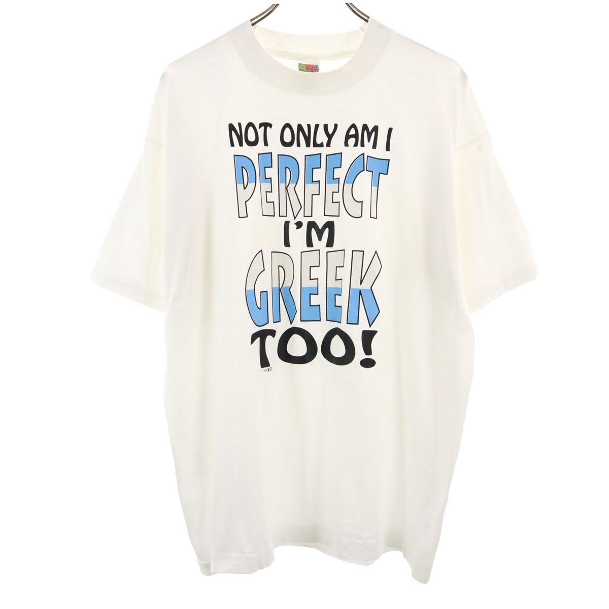 FRUIT OF THE LOOM BEST フルーツオブザルーム ベスト 90s オールド メッセージ プリント 半袖 Tシャツ XL ホワイト シングルステッチ