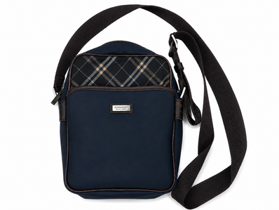 BURBERRY BLACK LABEL ショルダーバッグ ネイビー チェック柄