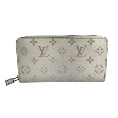 ルイヴィトン LOUIS VUITTON ジッピー ウォレット N97773 モノグラムパイソン ロングウォレットラウンドファスナー カデナチャーム 長財布 パイソン ホワイト