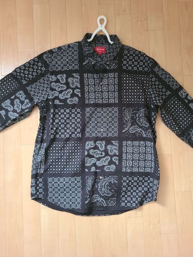 Supreme Paisley Grid Shirt "Black"