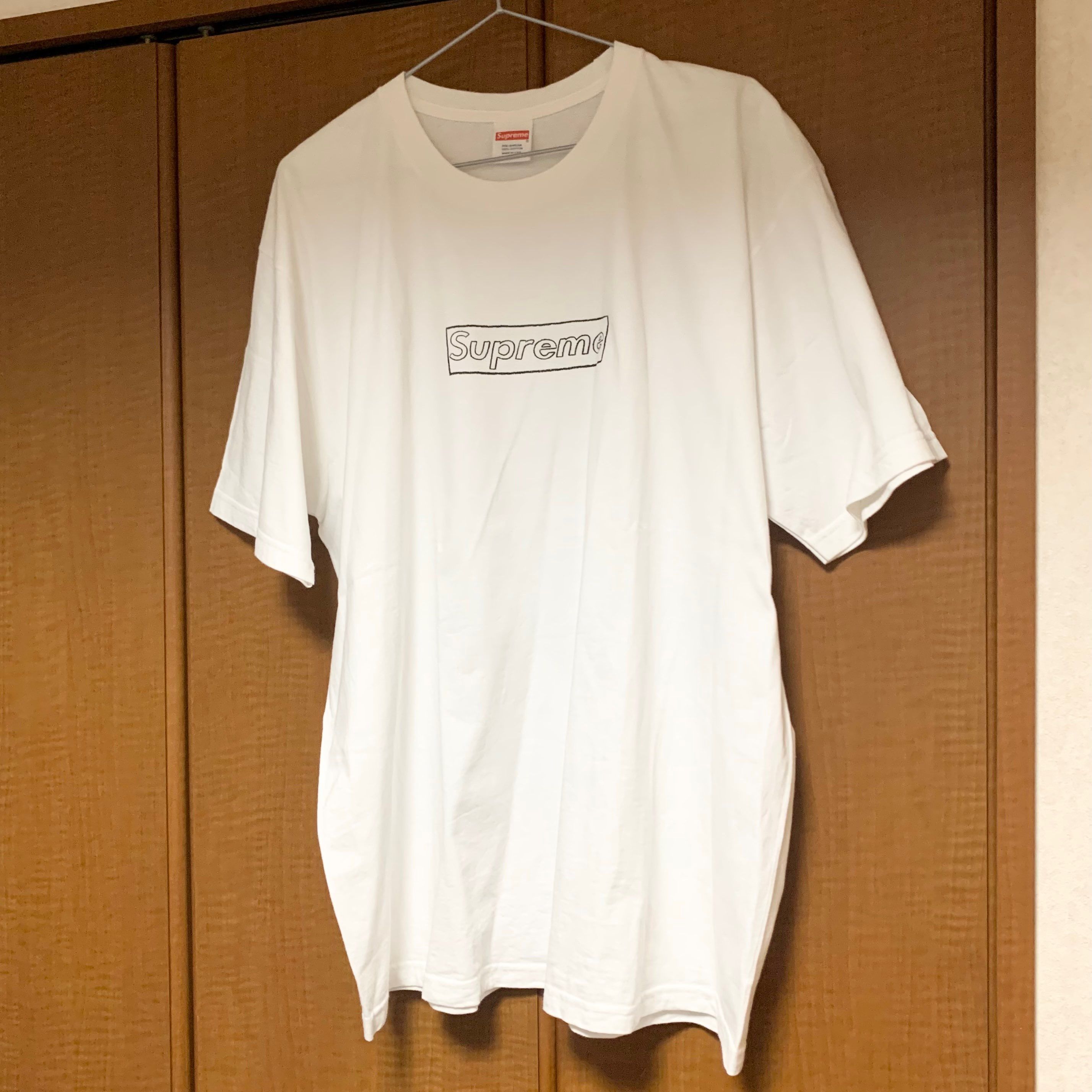 Supreme KAWS Chalk Logo Tee "White"