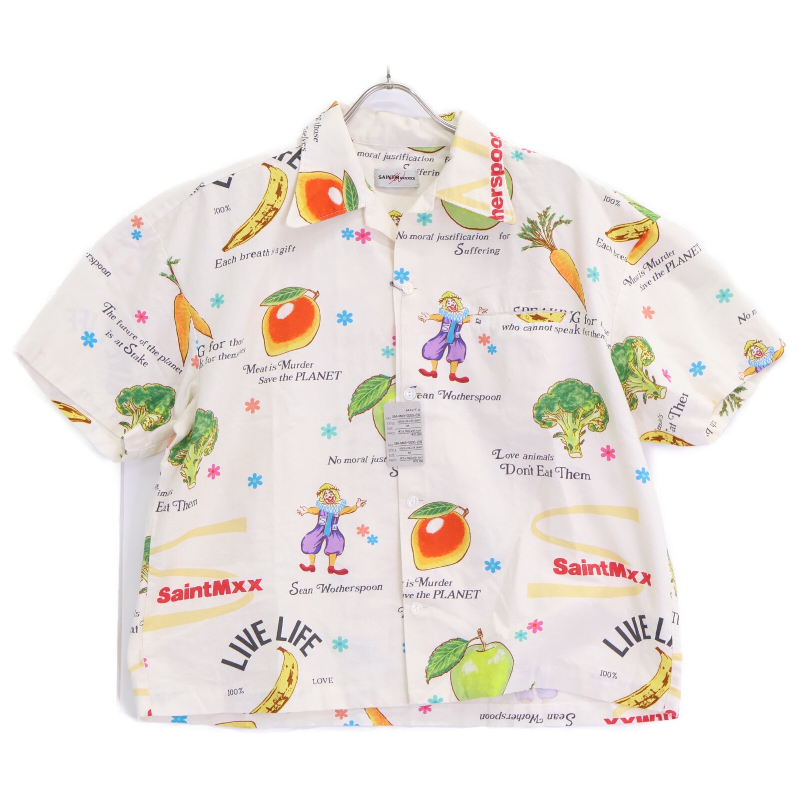 セントマイケル xSean Wotherspoon【新品同様/国内正規】SM-MK8-0000-C10 オープンカラー シャツ M
