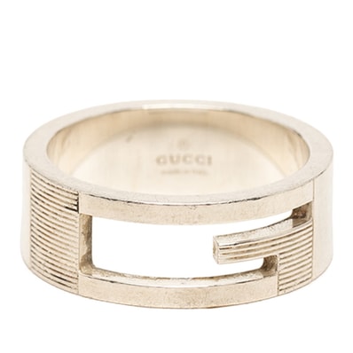 グッチ ブランデッドG リング 指輪 #20 SV925 シルバー レディース GUCCI 【中古】