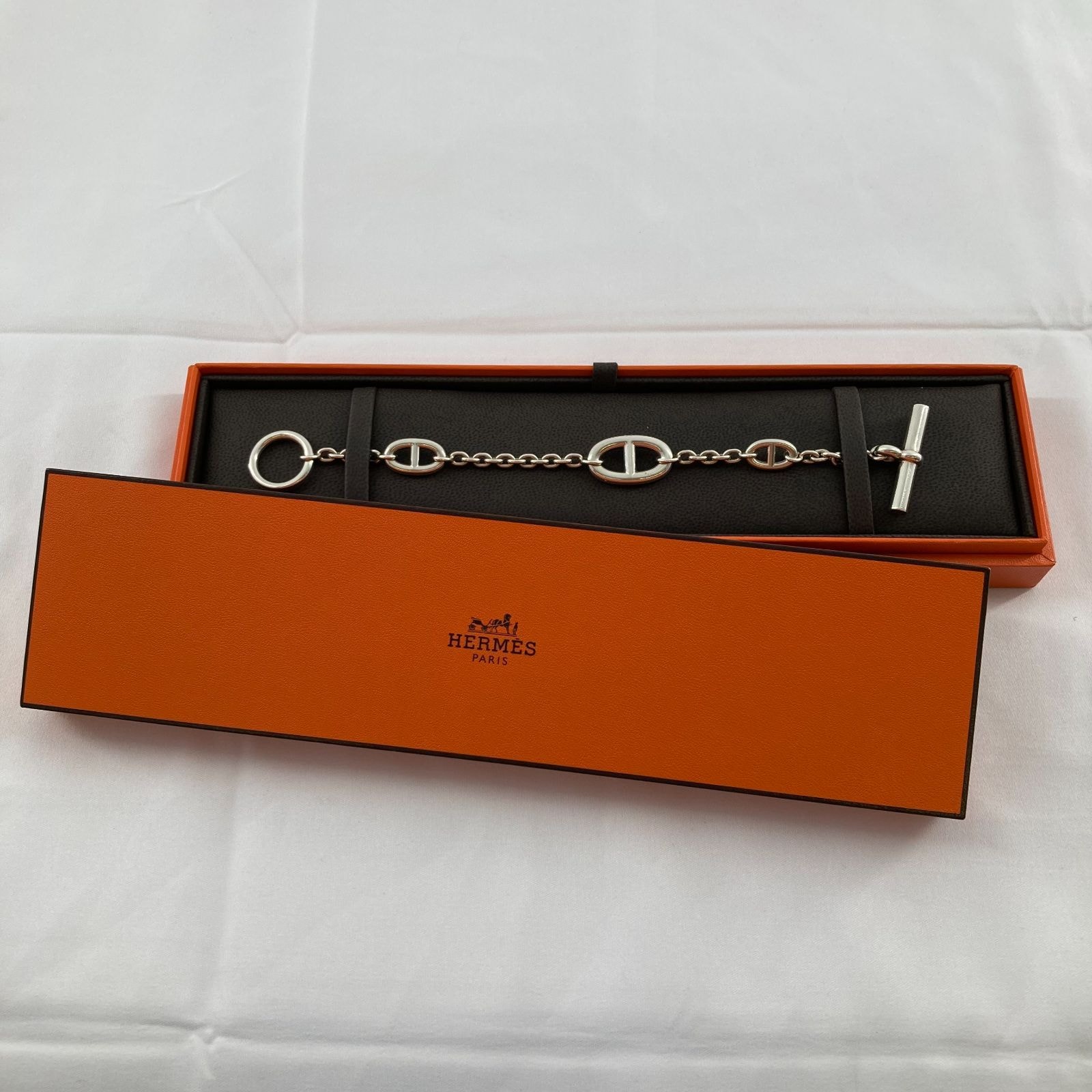 HERMES(エルメス) シェーヌダンクルファランドール ST ブレスレット Ag925 25.6g