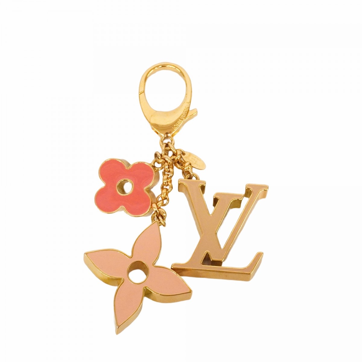 【6dd4160-k】ルイヴィトン キーホルダー・チャーム フルールドゥモノグラム M61012 ピンク【中古】レディース