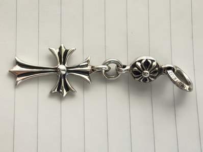 Chrome Hearts 1 Ball Tiny CH Cross Charm "Silver"