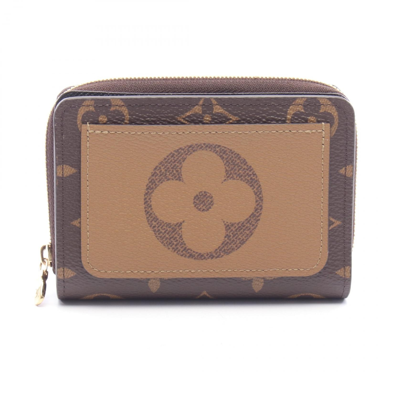 ルイ・ヴィトン LOUIS VUITTON ポルトフォイユ ルー モノグラムリバース 二つ折り財布 財布 レザー PVC レディース ブラウン系 M81461 【中古】