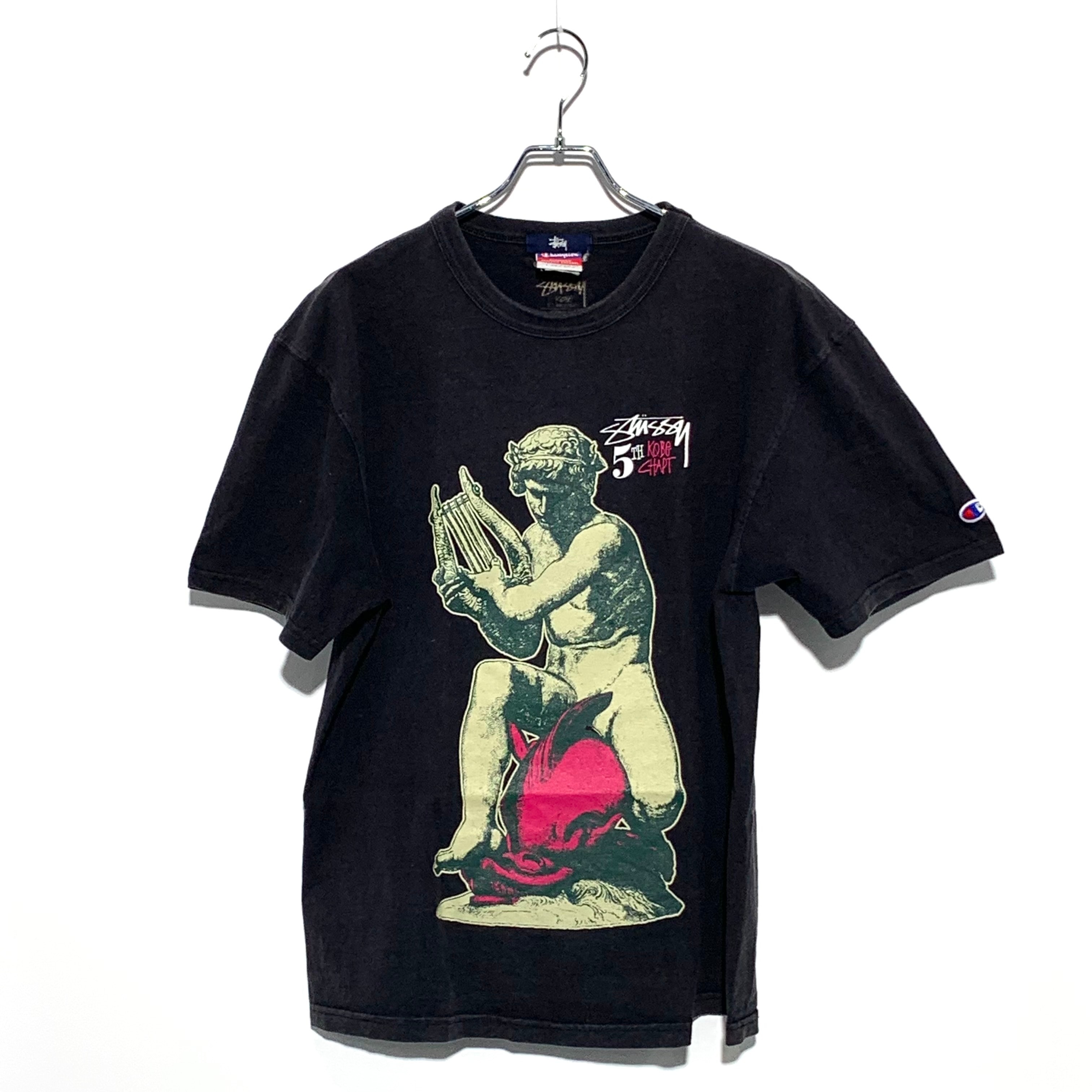 Stussy ×Champion 00's 神戸チャプト5周年記念 Tee "Black"