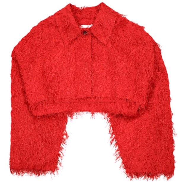 新品 CLANE クラネ 24SS FRINGE SHORT JACKET フリンジショートジャケット 16103-0422 1 RED 定価41,800円 アウター g25078