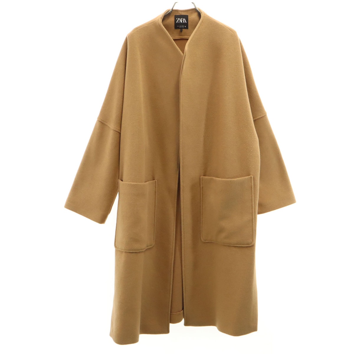 ZARA ザラ ウールブレンド ロングコート L ベージュ系