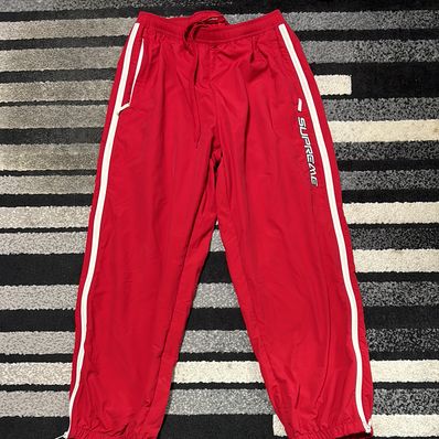 Supreme Contrast Zip Warm Up Pant "Red"