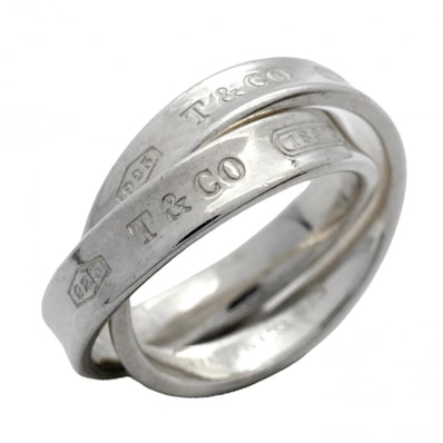 【6jcb0889-k】ティファニー リング インターロッキングサークル シルバー925 5.5号【中古】レディース