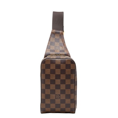 ルイ ヴィトン ダミエ ジェロニモス ボディバッグ ウエストバッグ N51994 ブラウン PVC レザー メンズ LOUIS VUITTON 【中古】