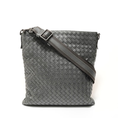 ボッテガヴェネタ BOTTEGAVENETA イントレチャート レザー ショルダーバッグ【中古】